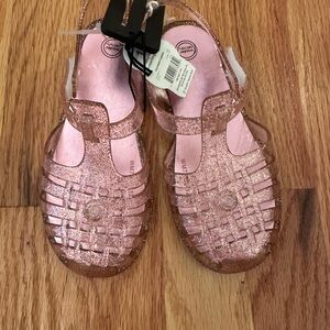 NEW Jelly Shoes Sandals Size 11 Toddler Girl Pink Glitter Wonder Nation